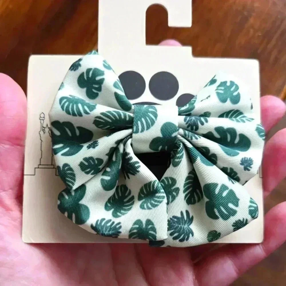 Pet accessories monstera plant print bow tie NWT collar accessory